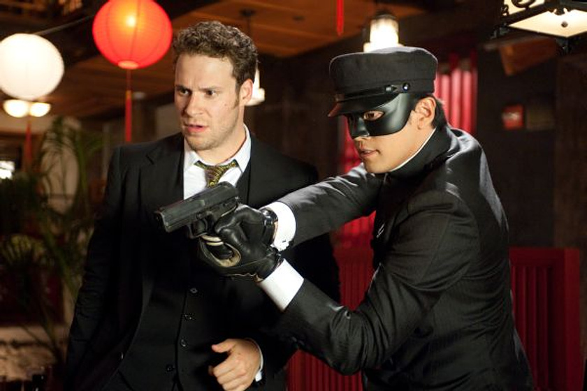 Seth Rogen y Jay Chou en The Green Hornet