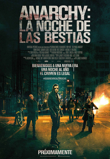 Imagen de Anarchy: La Noche de las bestias (Cartel final español)