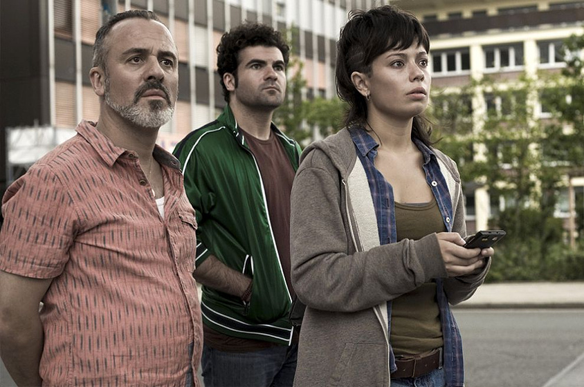 Javier Gutiérrez, Anna Castillo y Pep Ambrós en El Olivo
