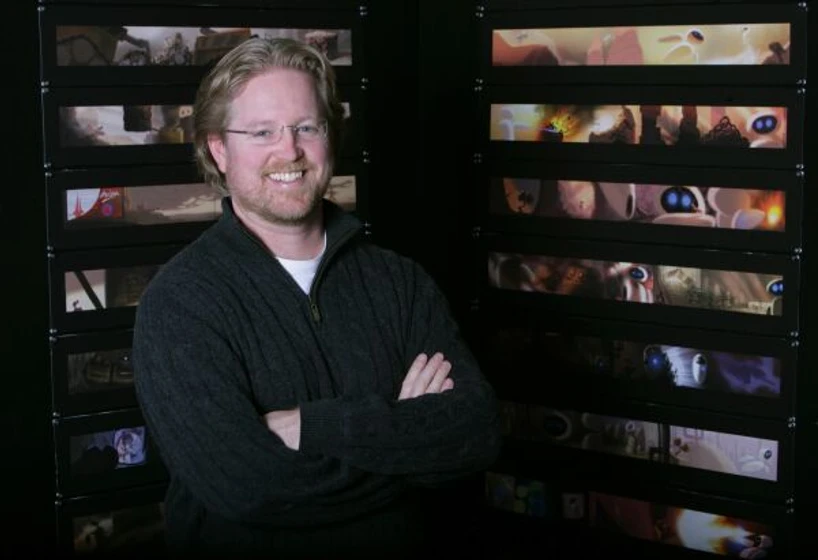 Andrew Stanton en wall-e-batallon-de-limpieza (En el estudio de grabación)