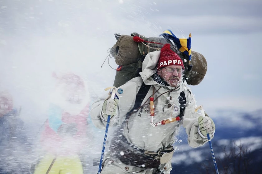 Morgan Alling en los-andersson-en-la-nieve