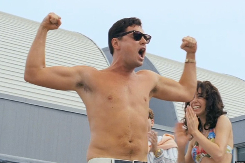 Leonardo DiCaprio en El Lobo de Wall Street