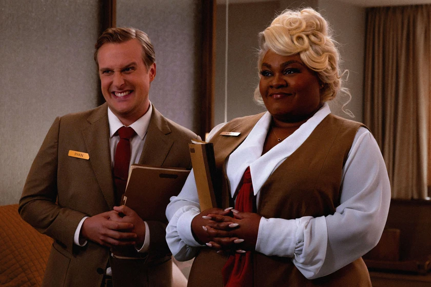 Da'Vine Joy Randolph y John Early en eternity