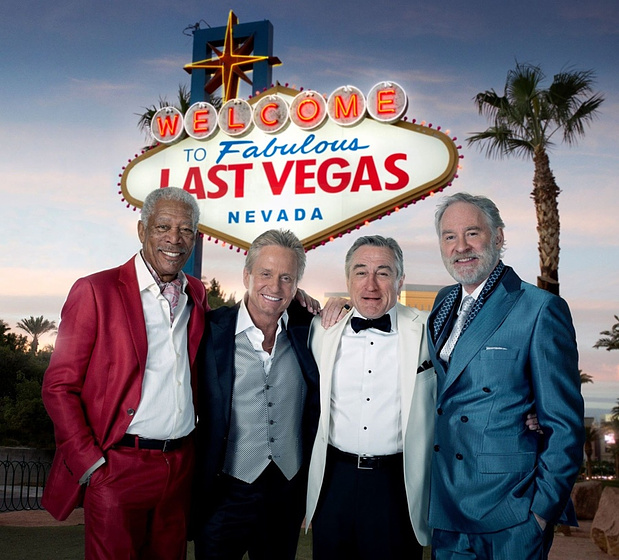 Robert De Niro, Morgan Freeman, Michael Douglas y Kevin Kline en Plan en Las Vegas