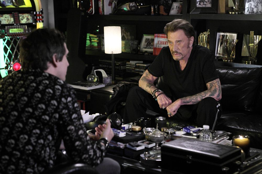 Johnny Hallyday y Guillaume Canet en Cosas de la Edad