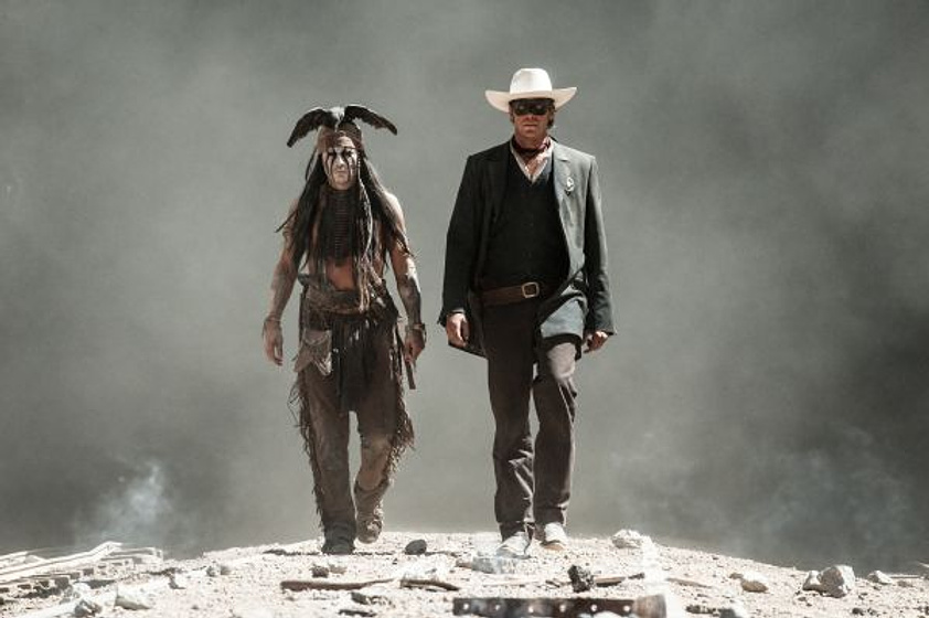 Johnny Depp y Armie Hammer en El Llanero solitario