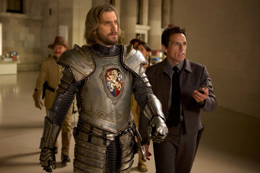 Ben Stiller y Dan Stevens en noche-en-el-museo-el-secreto-del-faraon