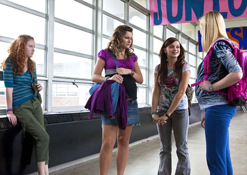 Madisen Beaty, Michelle DeFraites, Jenna Leigh Hall y Kelly Heyer en pacto-entre-adolescentes
