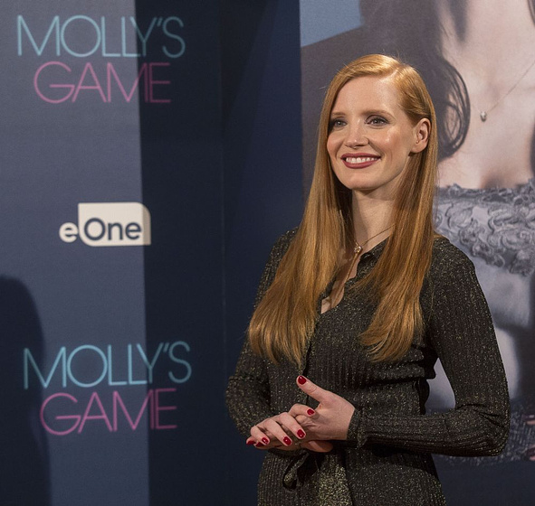 Jessica Chastain en Molly's Game (Premiere en Madrid. Diciembre 2017)