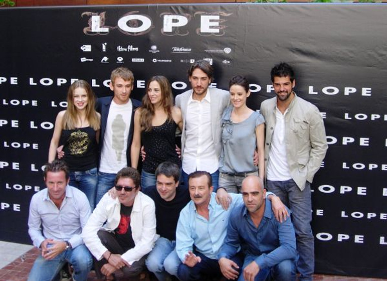 Juan Diego, Leonor Watling, Antonio Dechent, Pilar López de Ayala, Luis Tosar, Antonio de la Torre, Andrucha Waddington, Ramon Pujol, Carla Nieto y Alberto Ammann en Lope (Pase de prensa en Madrid. Septiembre 2010)