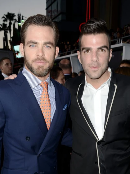Chris Pine y Zachary Quinto en Star Trek. En la oscuridad (Premiere en Los Angeles. Mayo 2013)