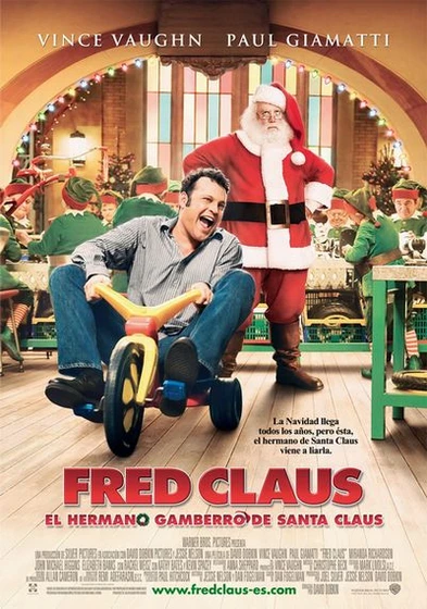 Vince Vaughn y Paul Giamatti en Fred Claus. El Hermano Gamberro de Santa Claus (Cartel)