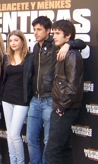 Hugo Silva, Miriam Giovanelli y Yon González en Mentiras y Gordas (Rueda de prensa en Madrid. Marzo 2009)