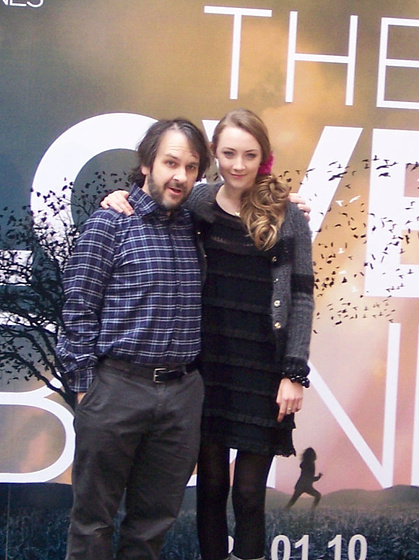 Peter Jackson y Saoirse Ronan en The Lovely Bones (Promoción en Madrid (1-12-09))