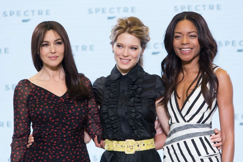 Monica Bellucci, Naomie Harris y Léa Seydoux en Spectre (Presentación en Londres. Diciembre 2014)