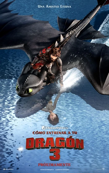 Imagen de como-entrenar-a-tu-dragon-3 (Cartel teaser español)