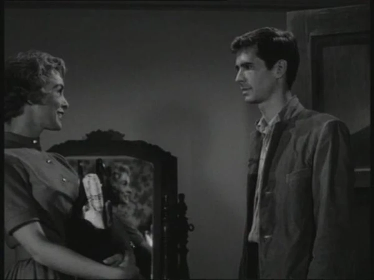 Anthony Perkins y Janet Leigh en psicosis