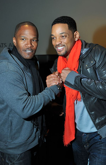 Will Smith y Jamie Foxx en Justin Bieber: Never say never (Premiere en Los Ángeles. Febrero 2011)