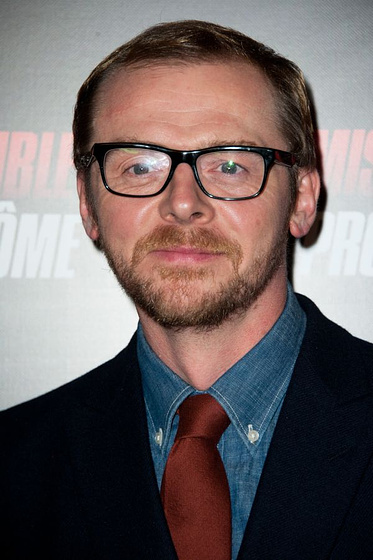 Simon Pegg en Misión: Imposible. Protocolo fantasma (Premiere en Francia. Diciembre 2011)