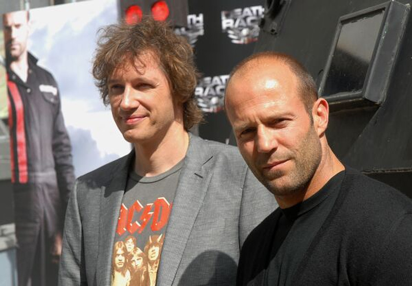 Jason Statham y Paul W.S. Anderson en La Carrera de la Muerte (Photocall Madrid. Septiembre 2008)