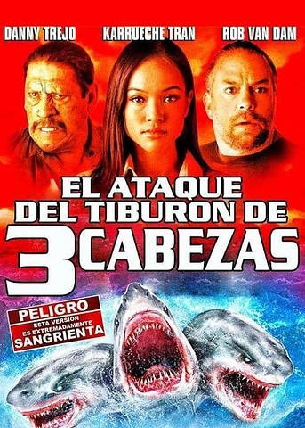 Poster de El Ataque del Tiburón de Tres Cabezas
