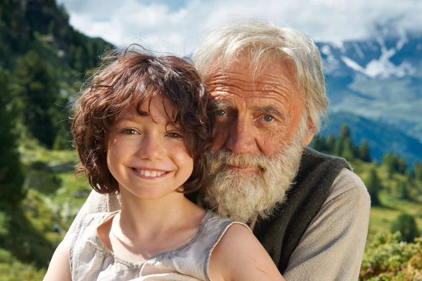 Bruno Ganz y Anuk Steffen en heidi-2015