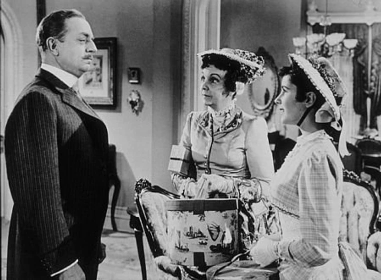 Elizabeth Taylor, William Powell y Zasu Pitts en vivir-con-papa
