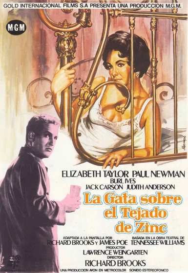 Imagen de la-gata-sobre-el-tejado-de-zinc (Cartel español)