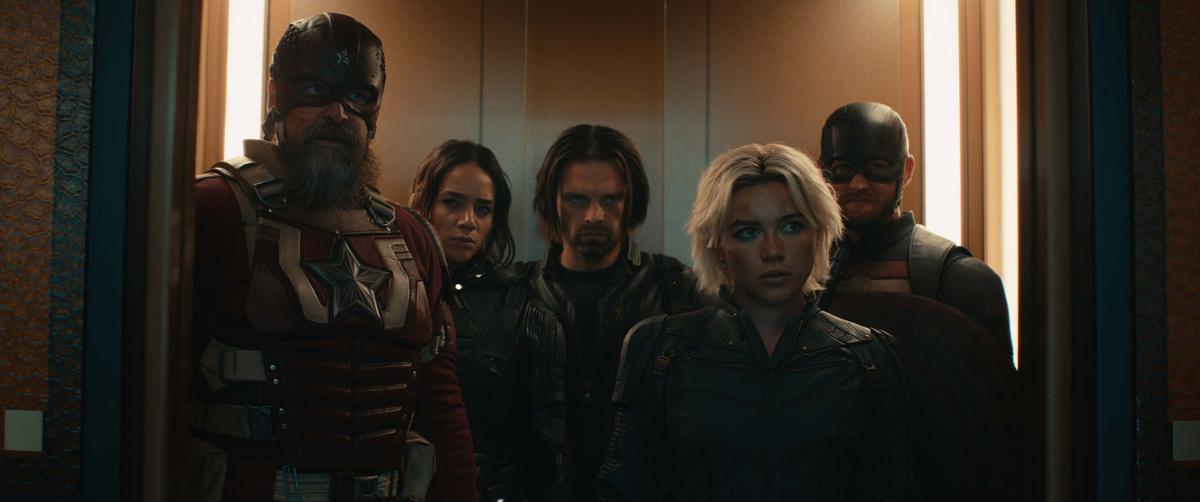 Sebastian Stan, David Harbour, Hannah John-Kamen, Wyatt Russell y Florence Pugh en Thunderbolts*