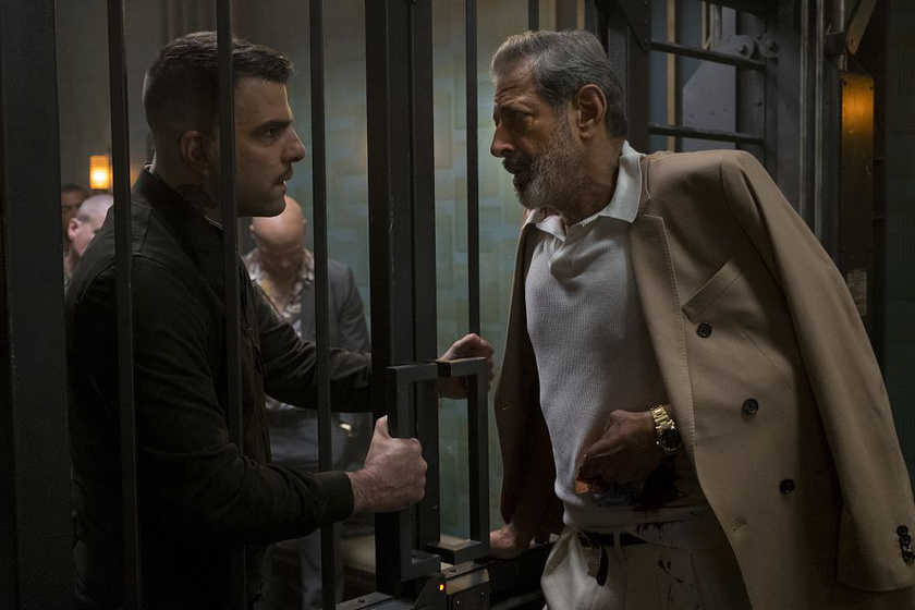 Jeff Goldblum y Zachary Quinto en Hotel Artemis