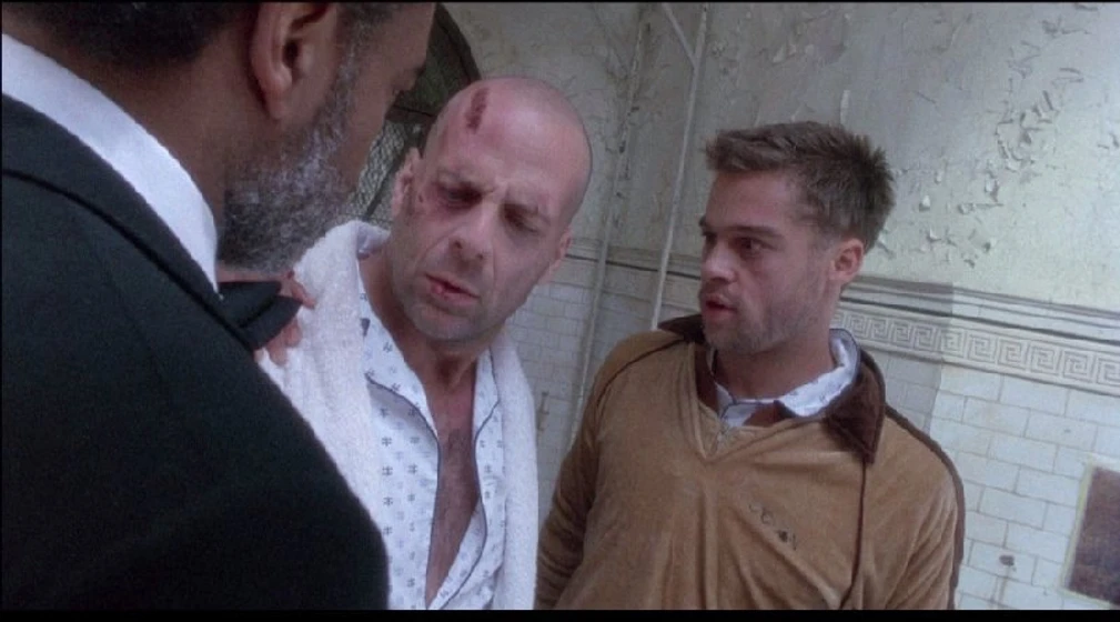 Bruce Willis y Brad Pitt en 12 Monos