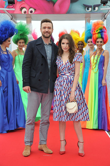 Justin Timberlake y Anna Kendrick en Trolls (Cannes 2016)
