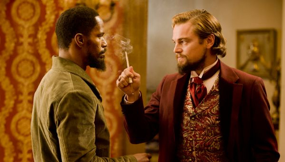 Jamie Foxx y Leonardo DiCaprio en Django Desencadenado