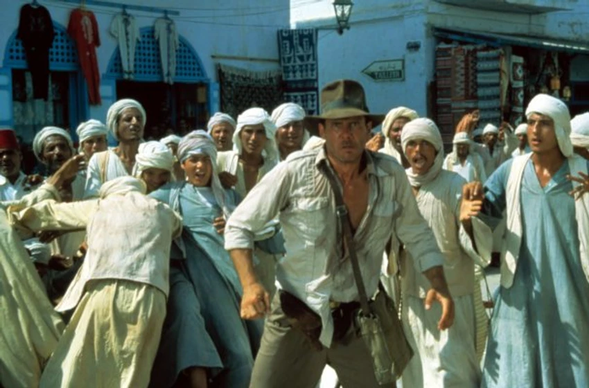 Harrison Ford en Indiana Jones en Busca del Arca Perdida