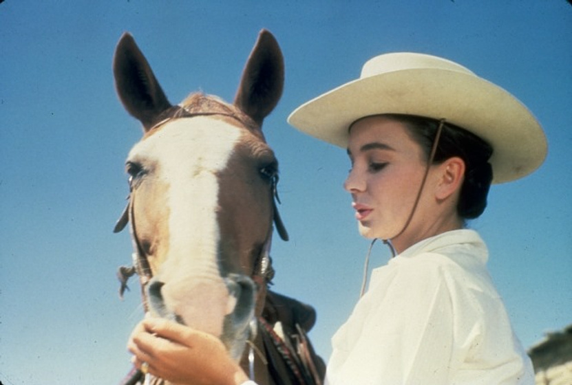 Jean Simmons en Horizontes de Grandeza