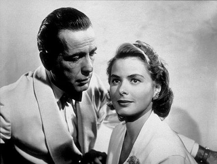 Ingrid Bergman y Humphrey Bogart en Casablanca