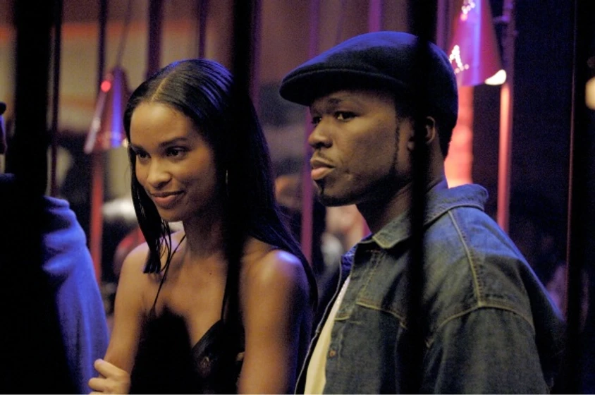 Joy Bryant y 50 Cent en get-rich-or-die-tryin