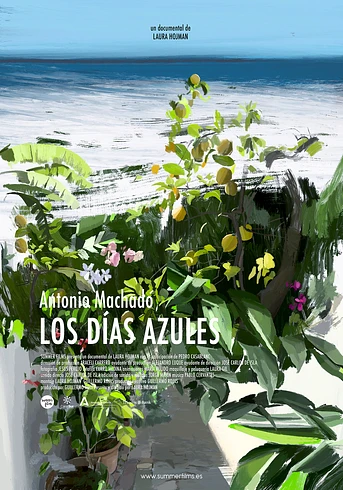 Poster de Antonio Machado. Los días azules