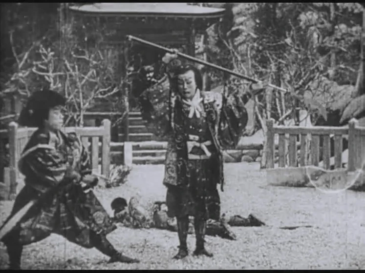 Matsunosuke Onoe y Suminojo Ichikawa en jiraiya-the-hero