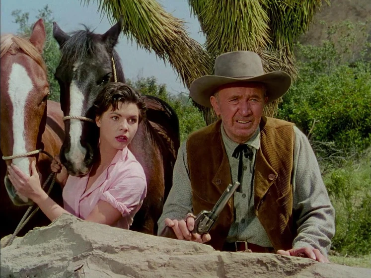 Walter Brennan y Colleen Miller en entre-el-valor-y-el-dinero