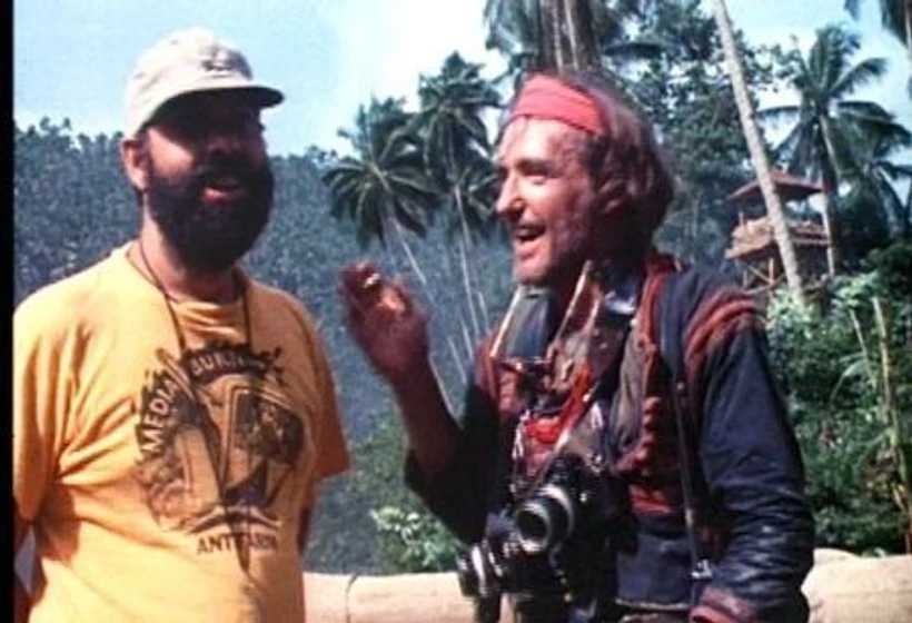 Dennis Hopper y Francis Ford Coppola en corazones-en-tinieblas