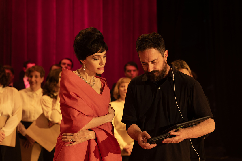 Angelina Jolie y Pablo Larraín en María Callas (Rodaje)