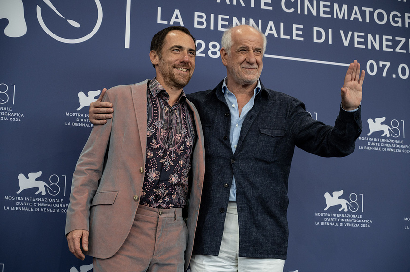Toni Servillo y Elio Germano en Sicilian Letters (Festival de Venezia. Septiembre 2024)