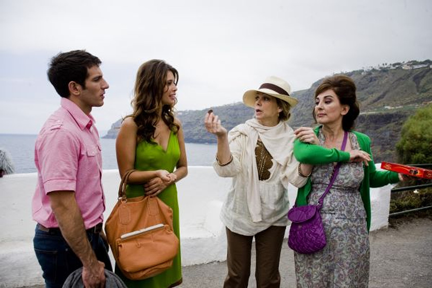 Isabel Ordaz, Angie Cepeda y Quim Gutiérrez en Una Hora Más en Canarias