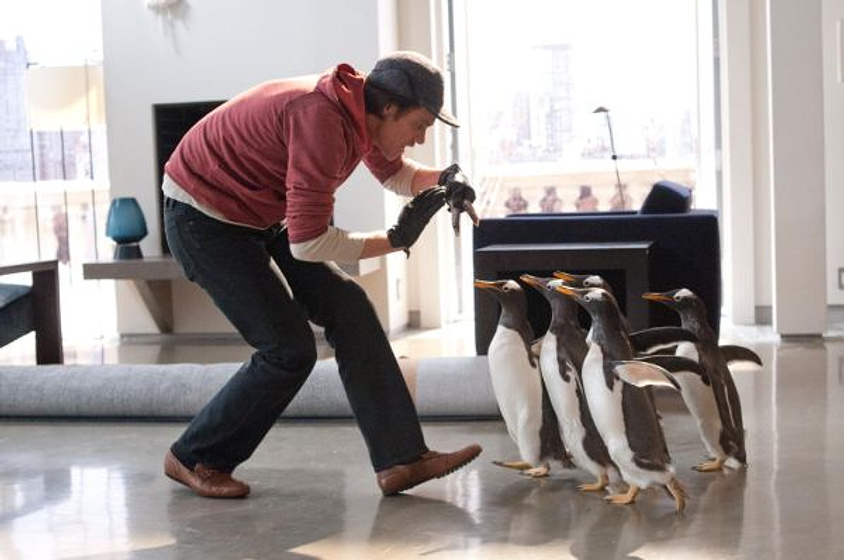 Jim Carrey en Los Pingüinos del Sr. Poper