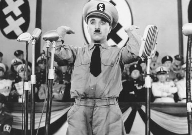 Charles Chaplin en El Gran Dictador