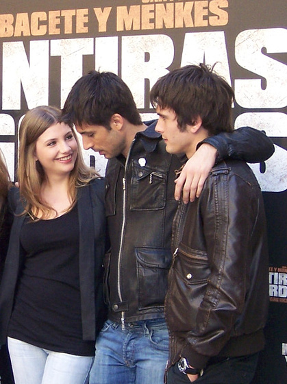 Hugo Silva, Miriam Giovanelli y Yon González en Mentiras y Gordas (Rueda de prensa en Madrid. Marzo 2009)