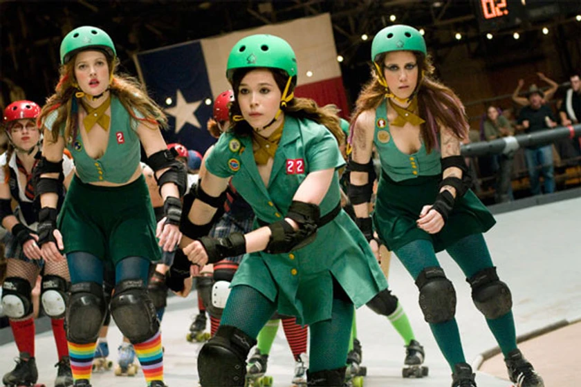 Drew Barrymore y Elliot Page en roller-girls