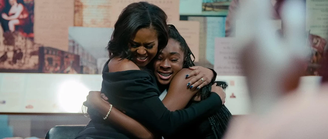 Michelle Obama y Sasha Obama en mi-historia