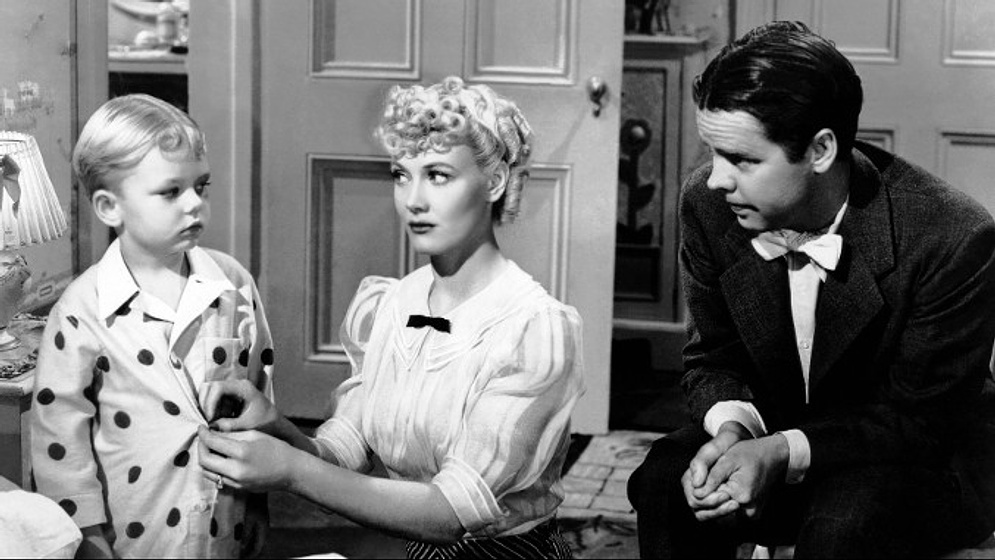 Arthur Lake, Penny Singleton y Larry Simms en Blondie Brings Up Baby